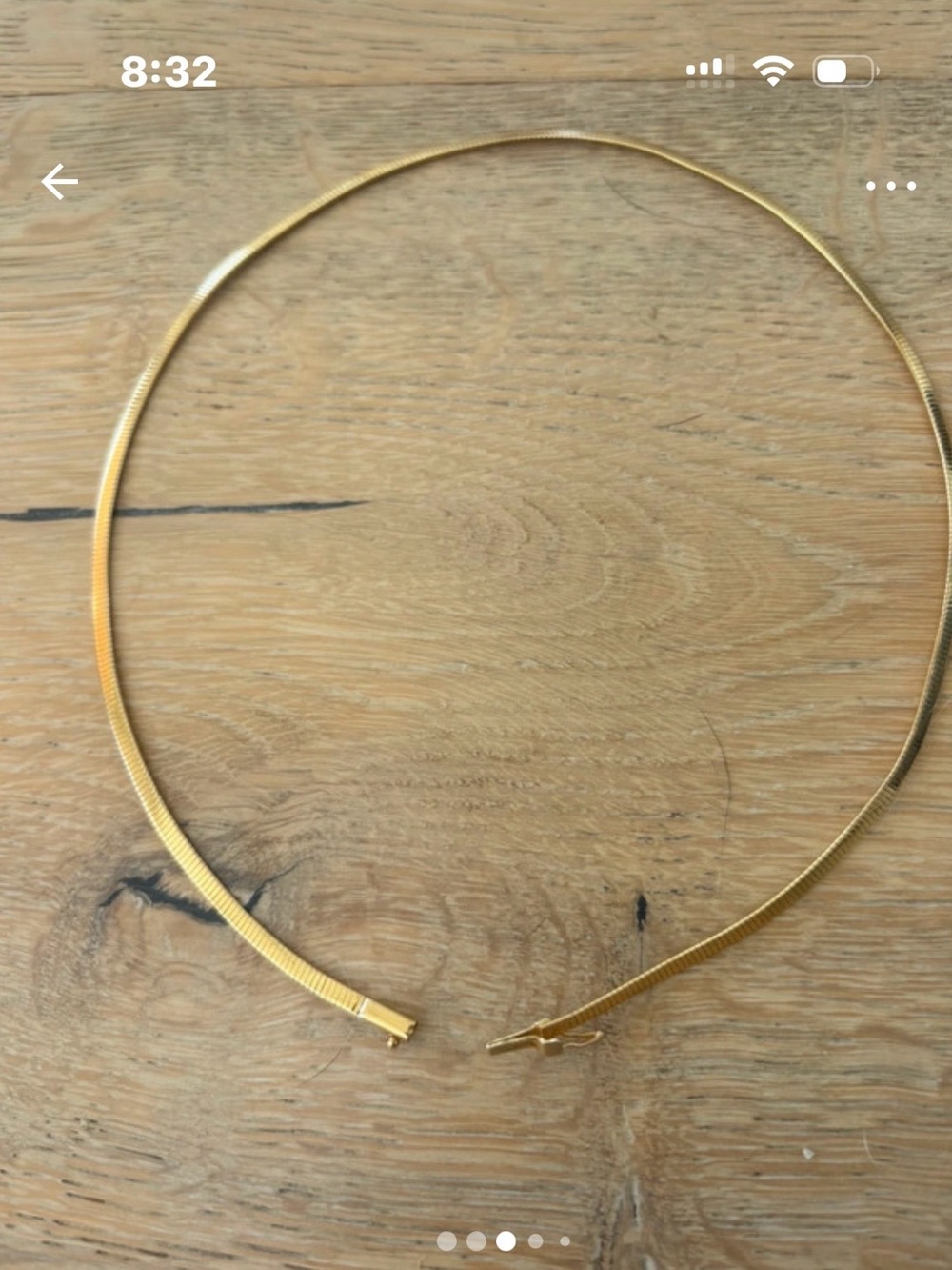 14k Gold Slim Snake-Link Choker Necklace( pendant and earrings not included.)